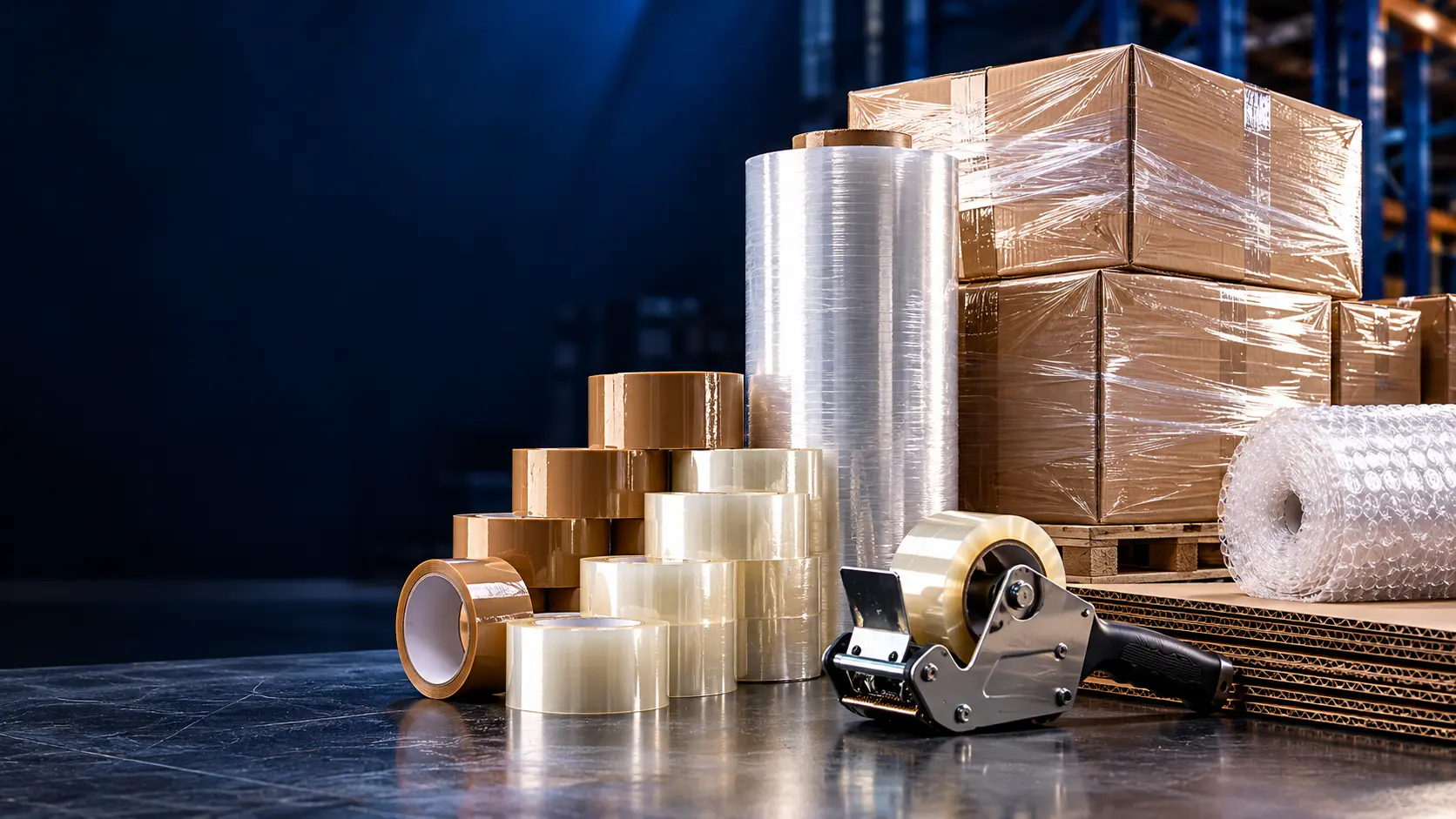 Stretch film, BOPP tape, and cling film packaging materials